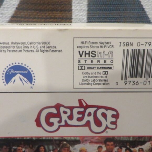 GREASE - 1978 - VHS (1990 Release) - Picture 3 of 11